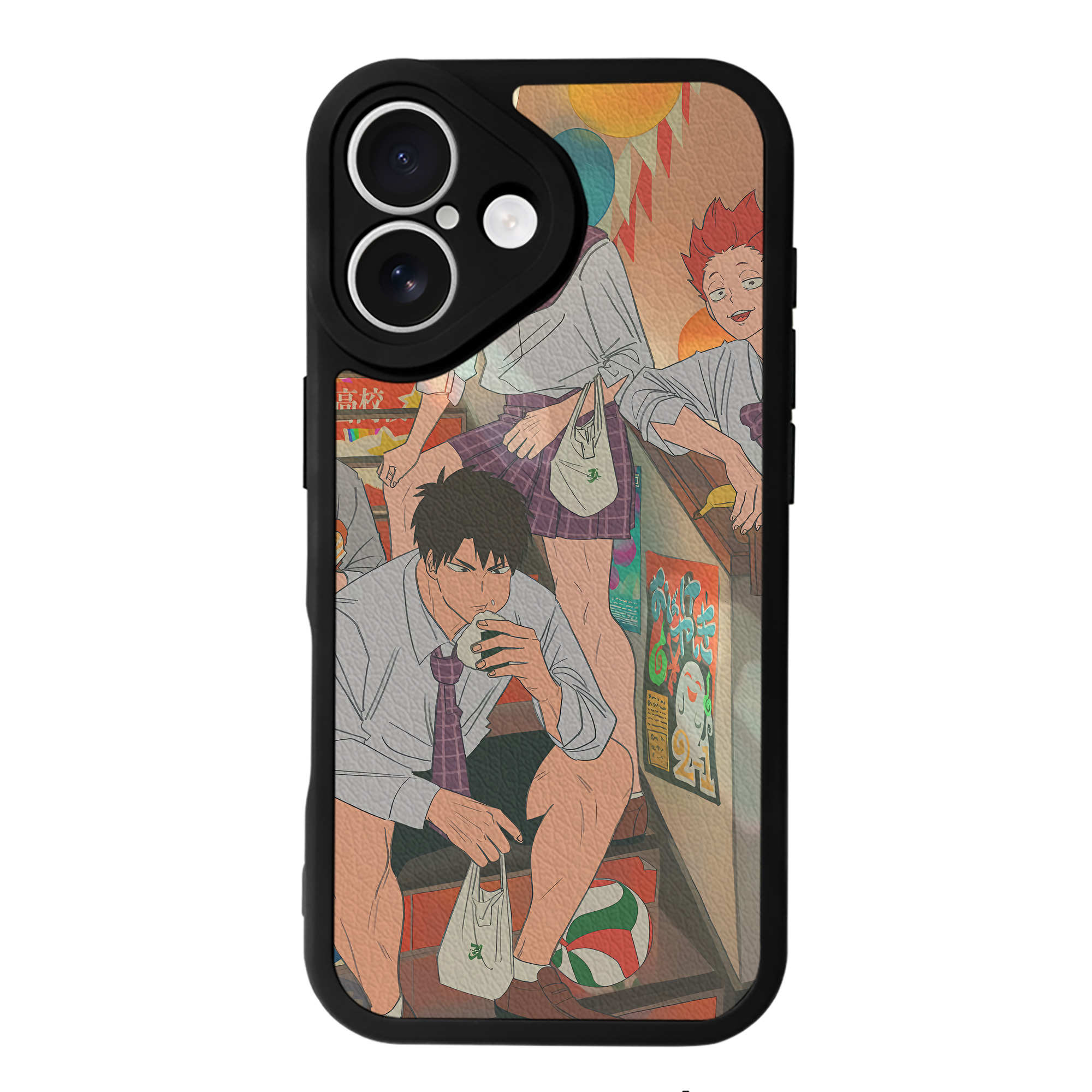 （画像用） ハイキュー!! Haikyu!! 【iPhone 16シリーズ対応】シリコンスマホケース（レザー調） 材質：シリコン